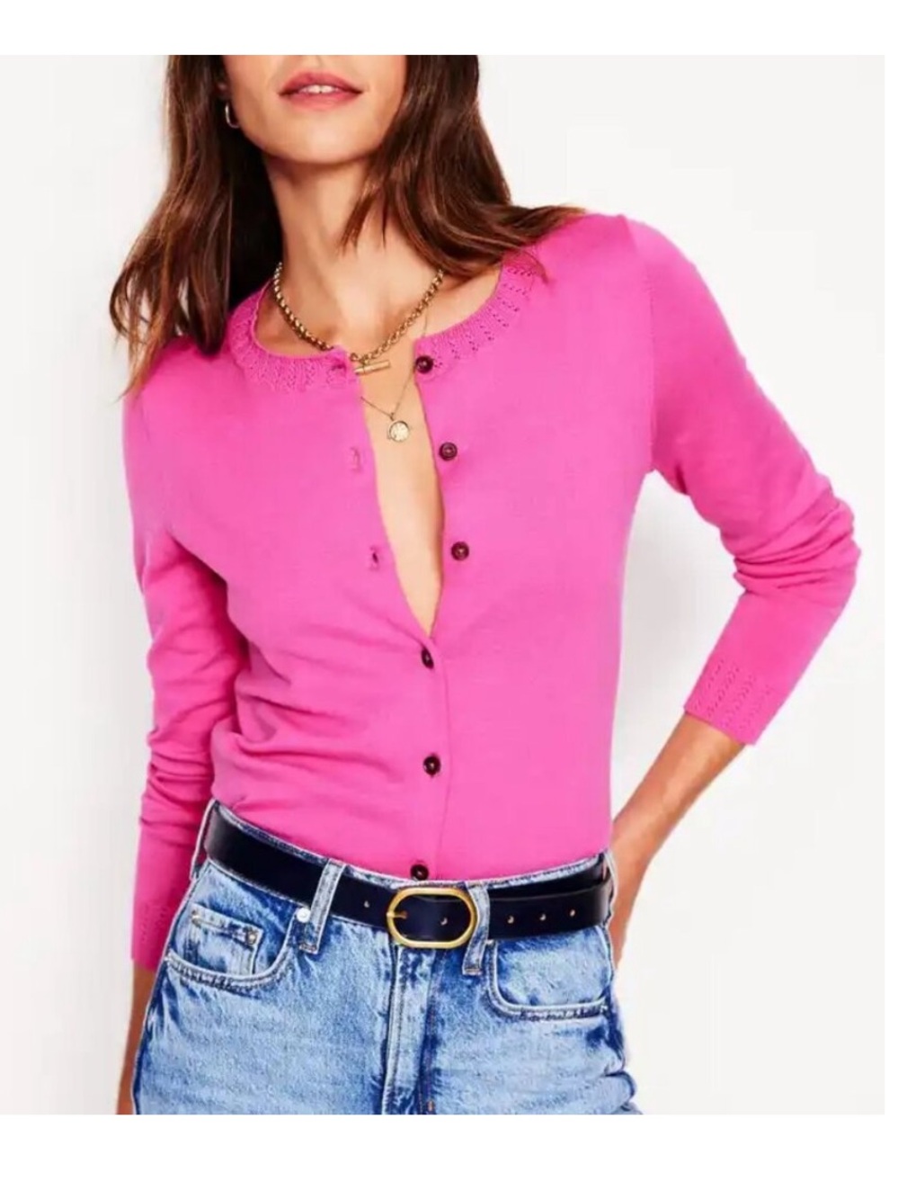 NWOT Pink Boden Cardigan Small
